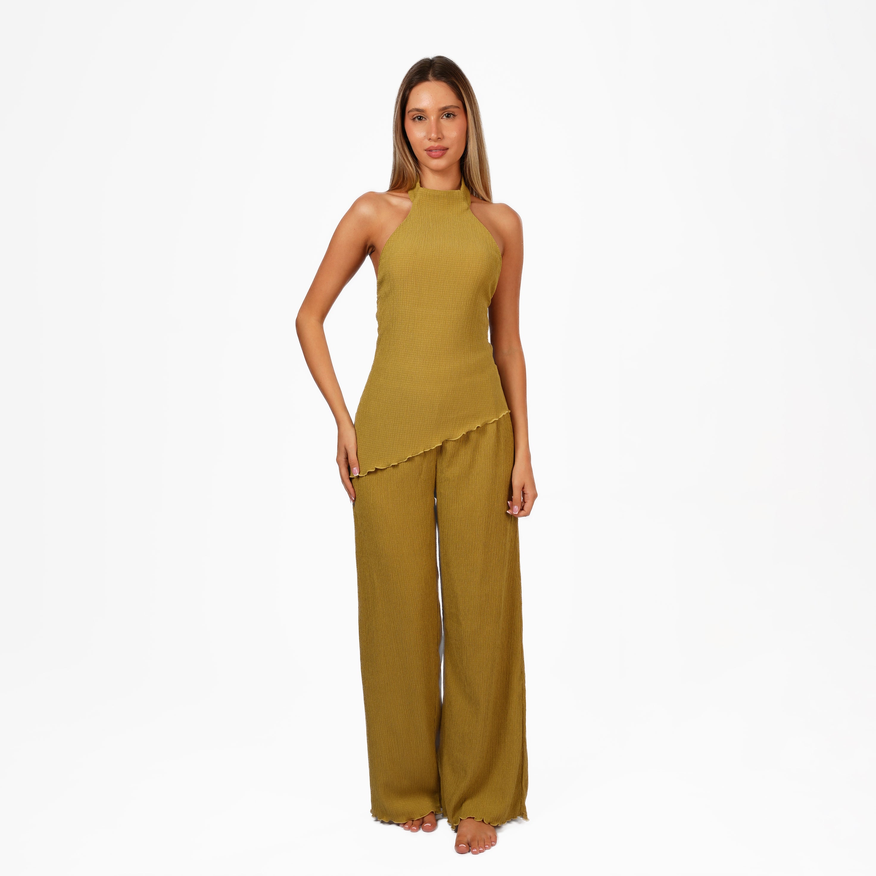 Asymmetric Halter Set