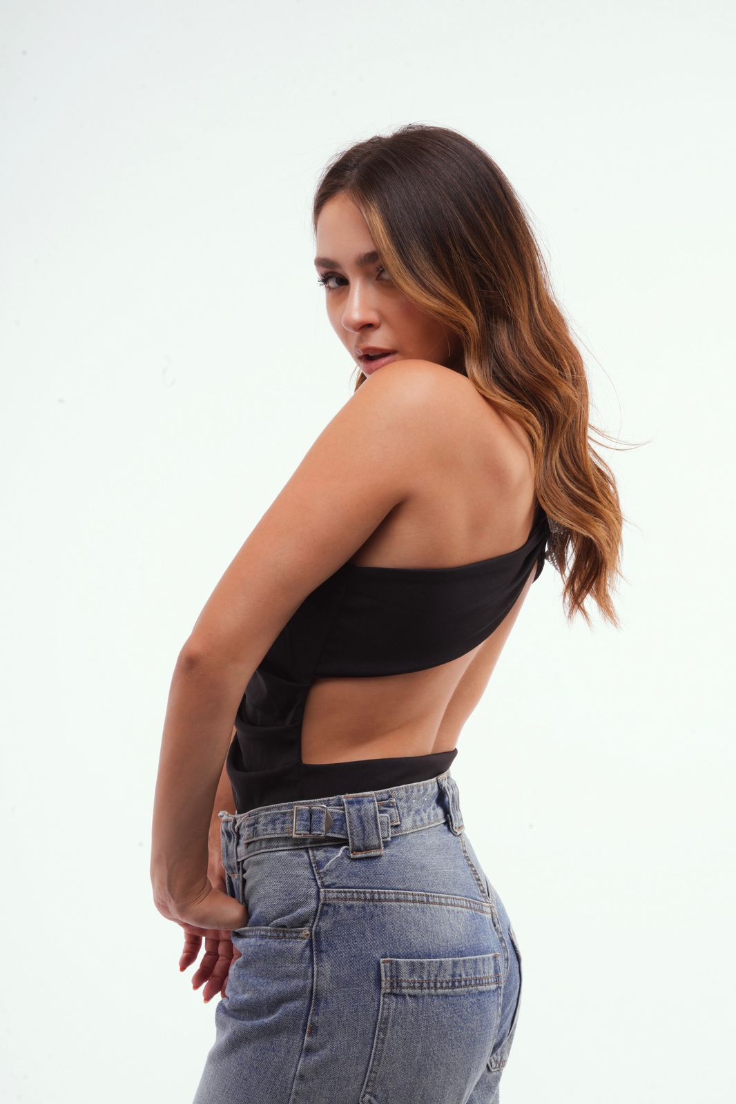 Bodysuit with Rhinestone Bow