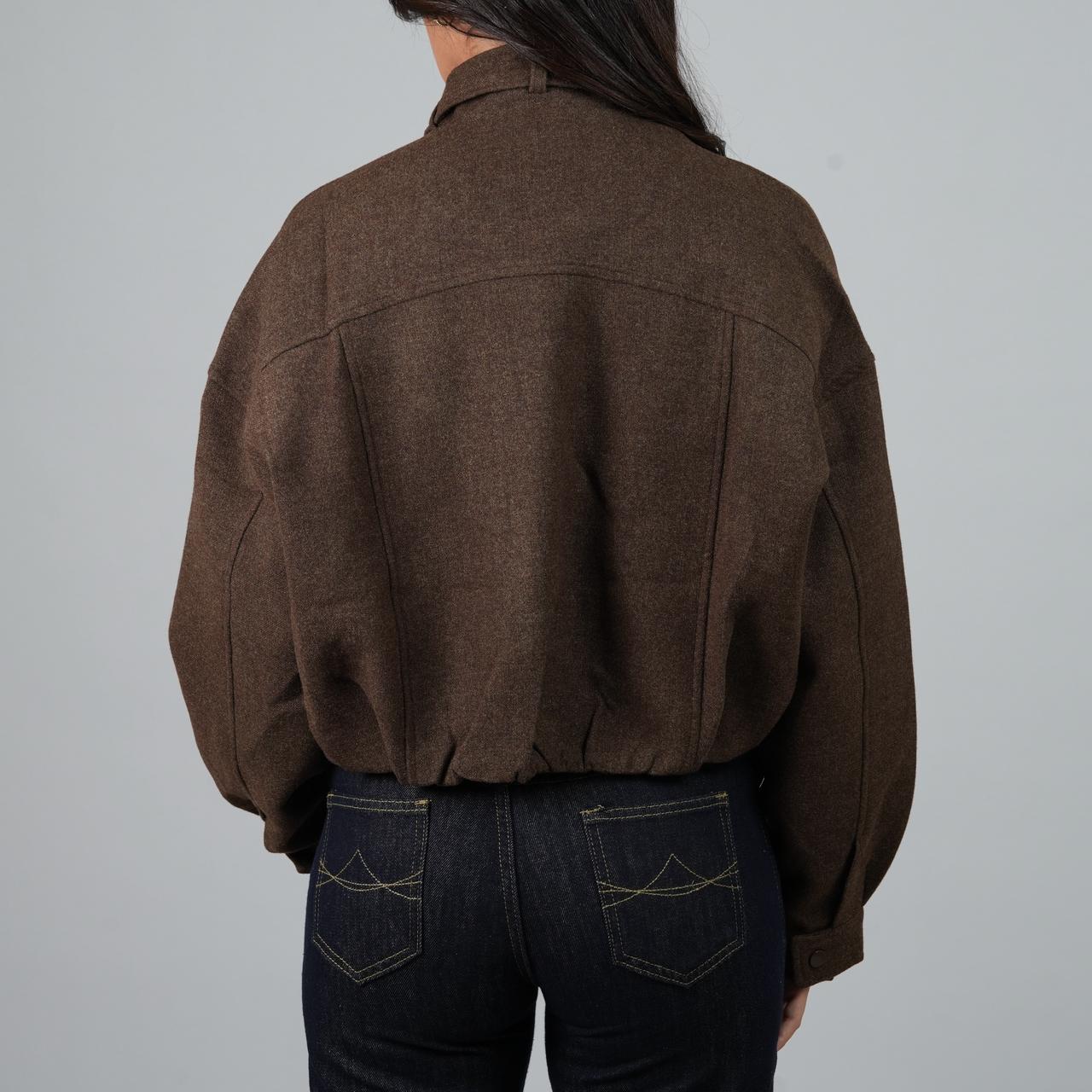 Cropped Wool-Blend Jacket