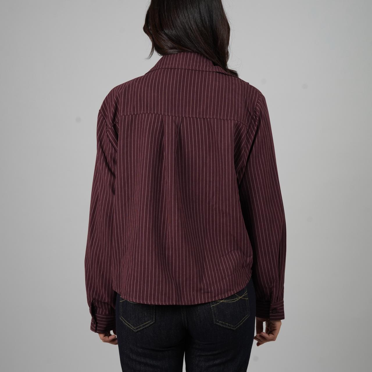 Layered Effect Burgundy Shirt