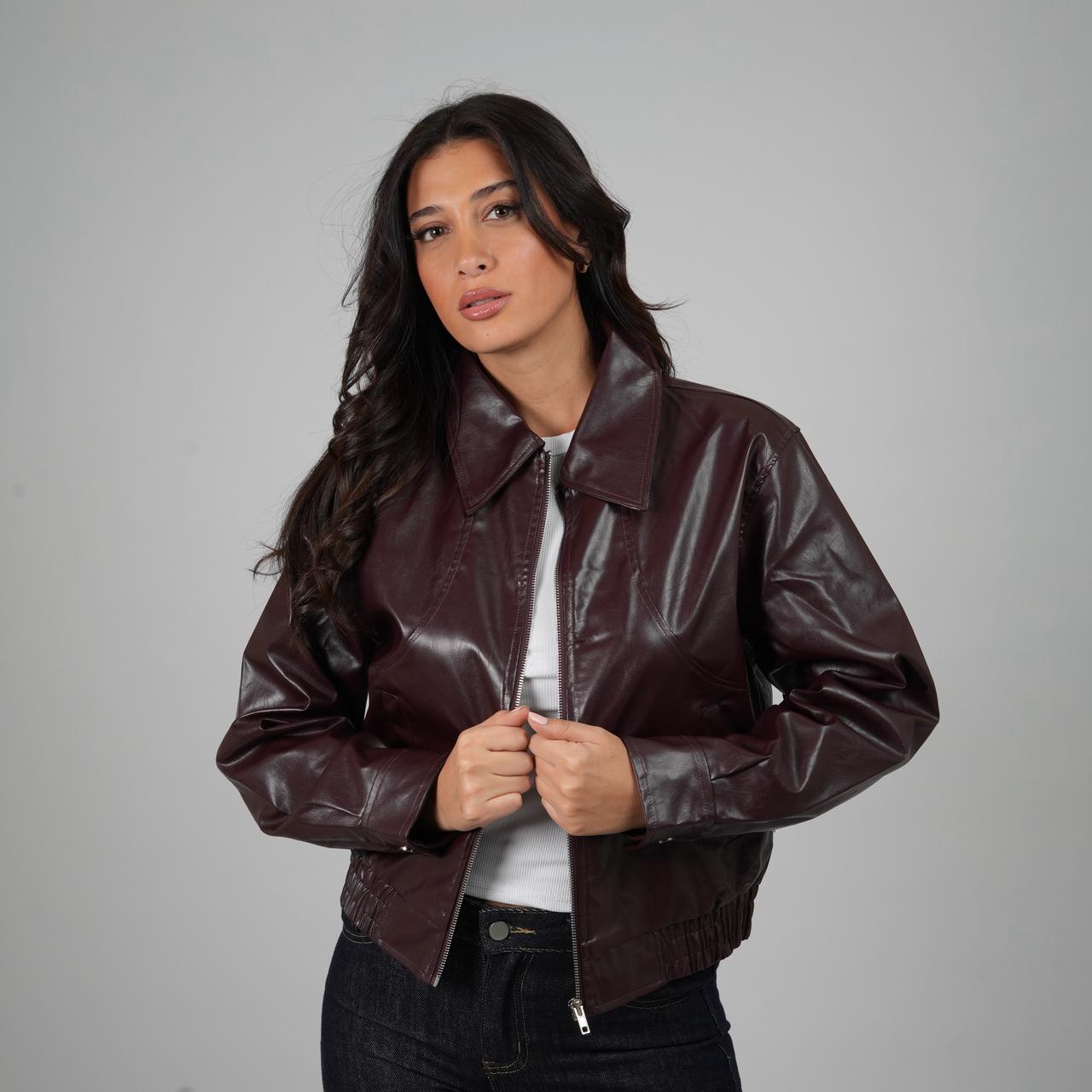 Cropped Burgundy Jacket