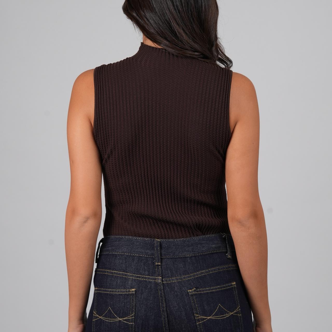 Knit Sleeveless Turtleneck