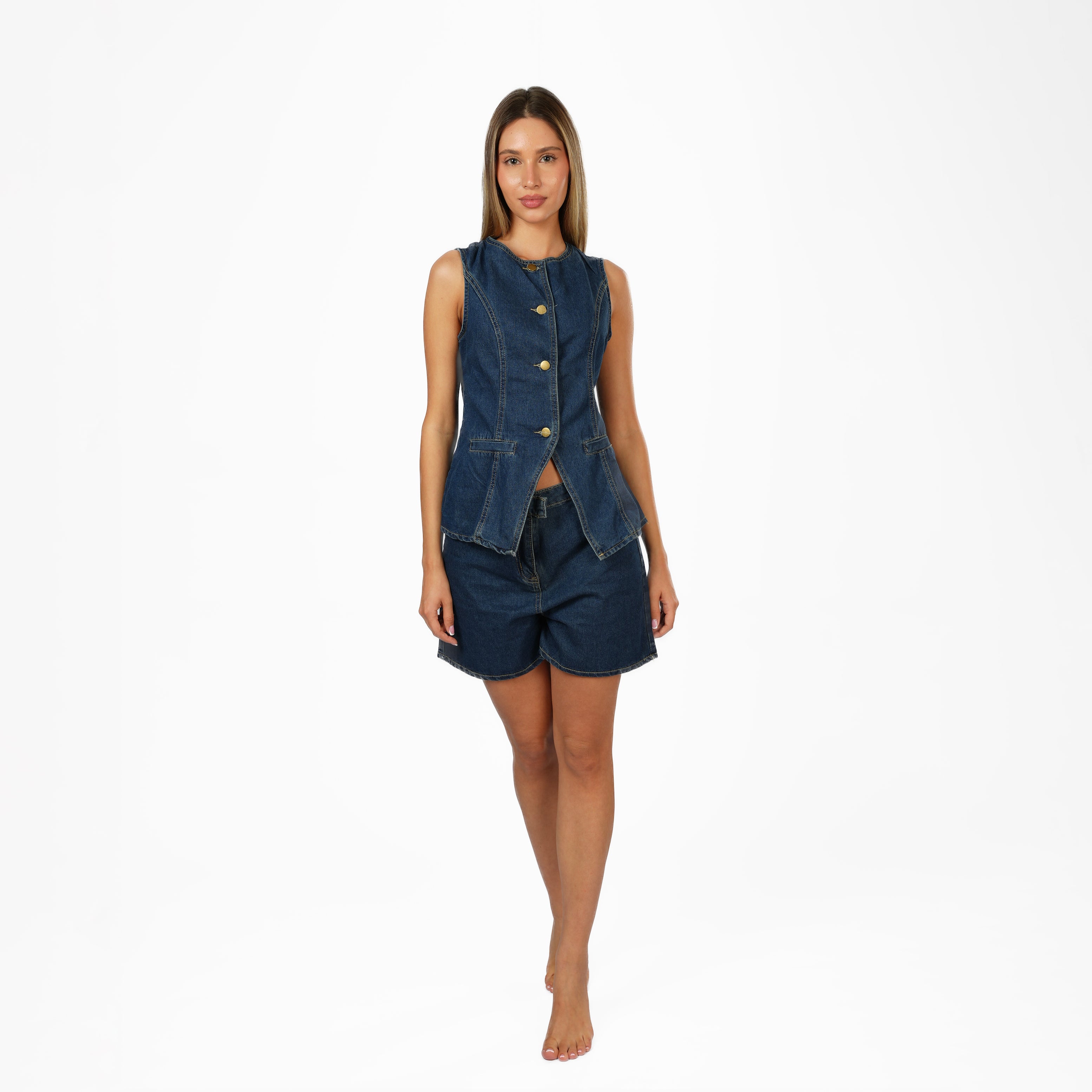 Denim Vest Set