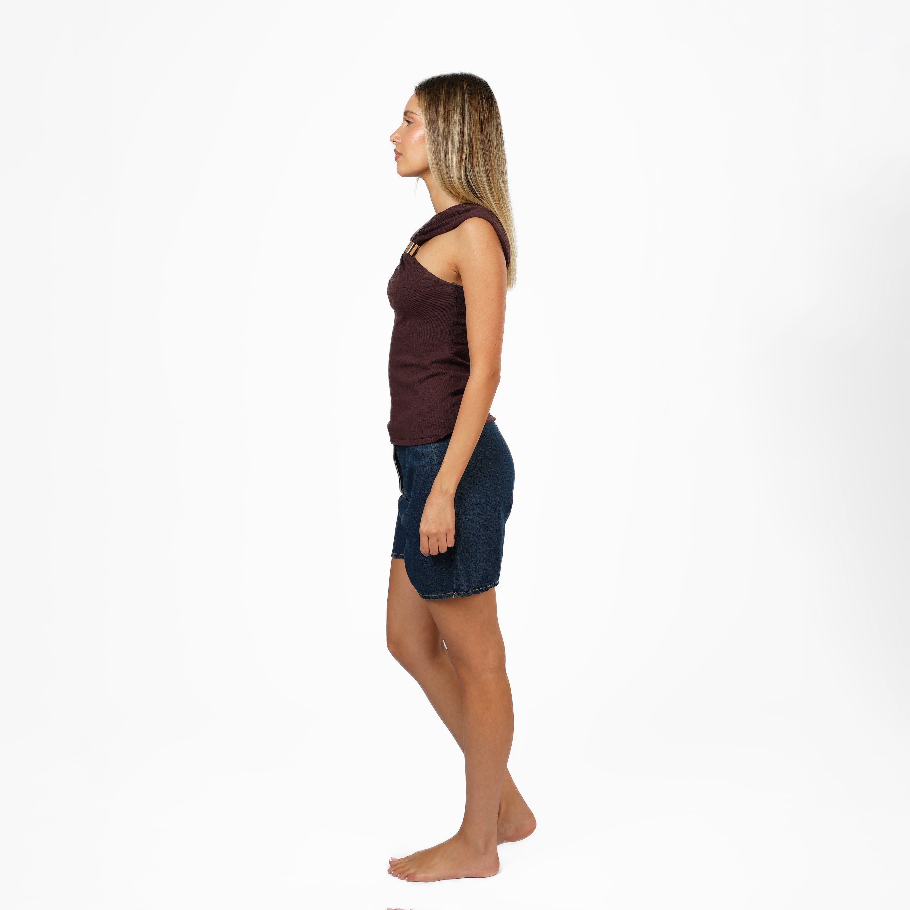 Ring Detail Strapless Top