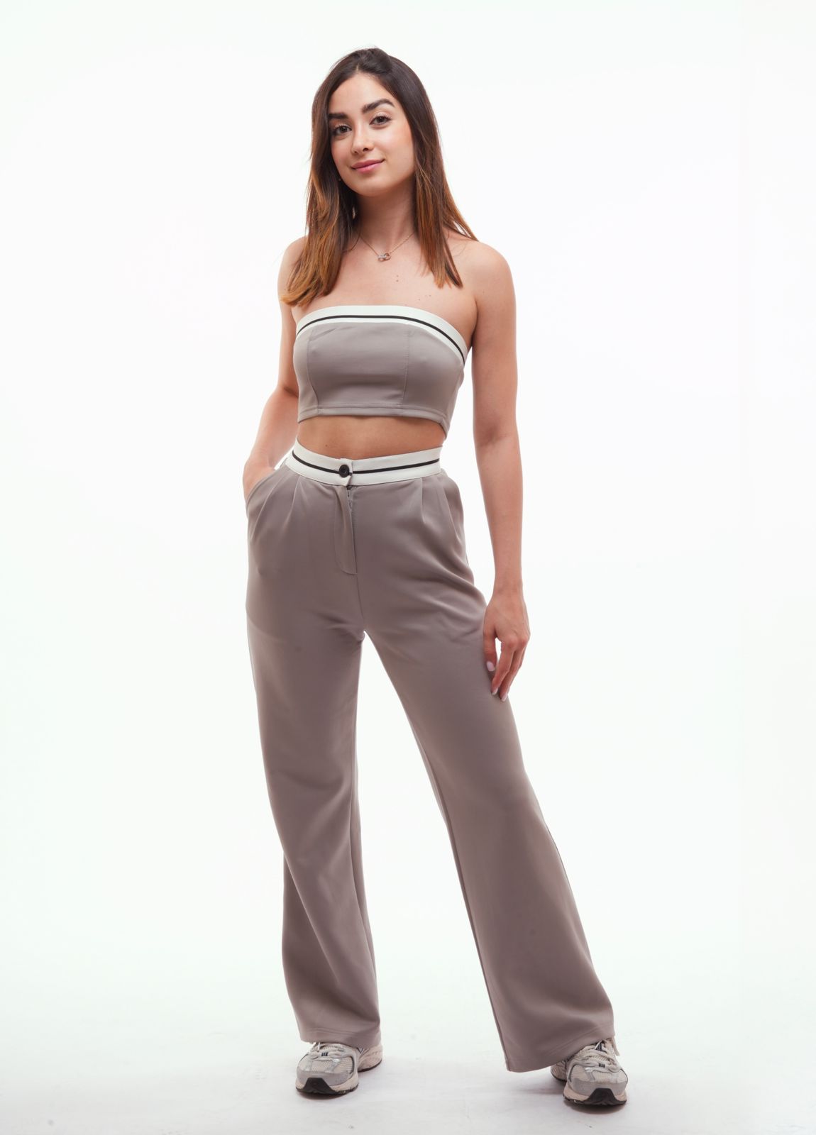 Grey Contrast Tailored Set