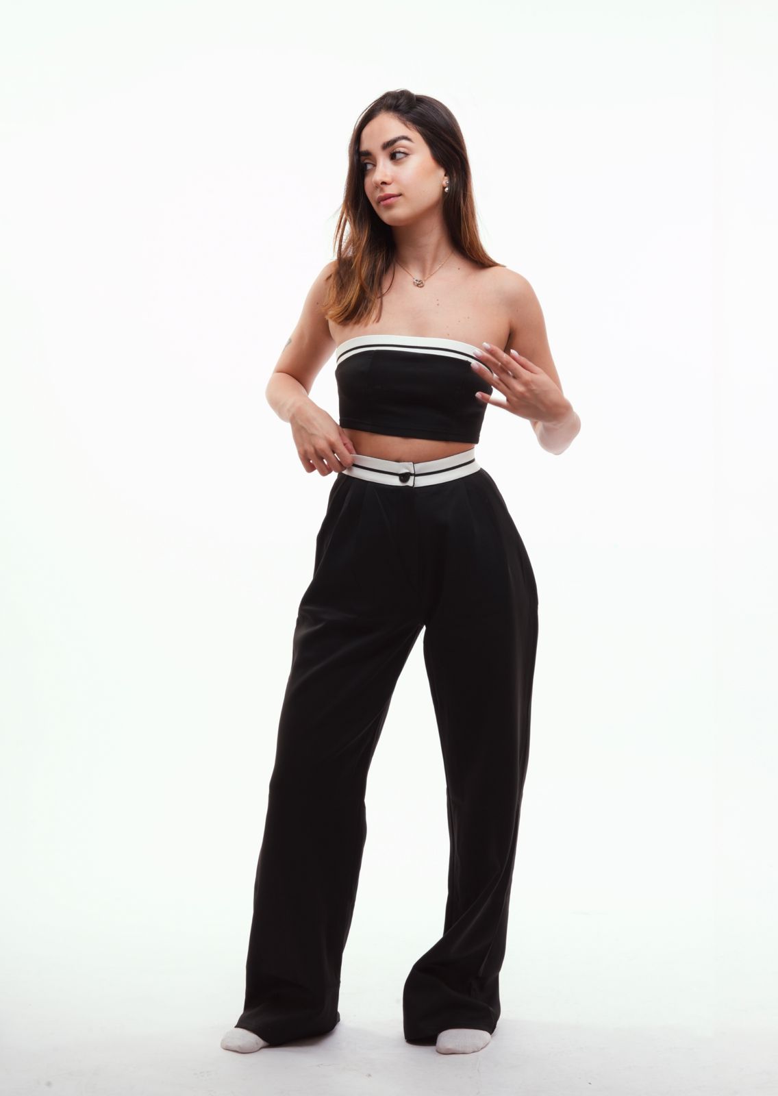 Black Contrast Tailored Set