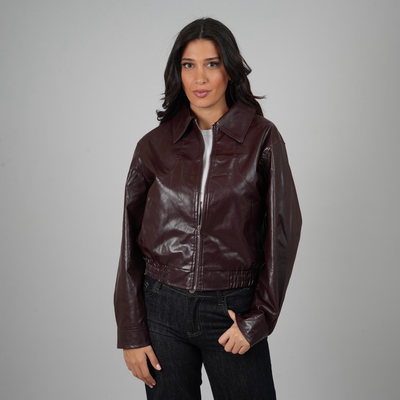 Cropped Burgundy Jacket